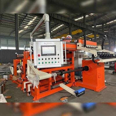 PLC Control Automatic Copper Foil Winding Machine with Two Foil Decoilers and 16 RPM Speed