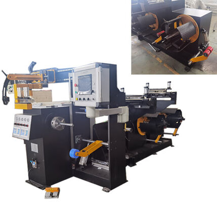 Automatic Foil Winding Machine for Transformer Coils with 300mm Width Foil and Two Foil Decoilers